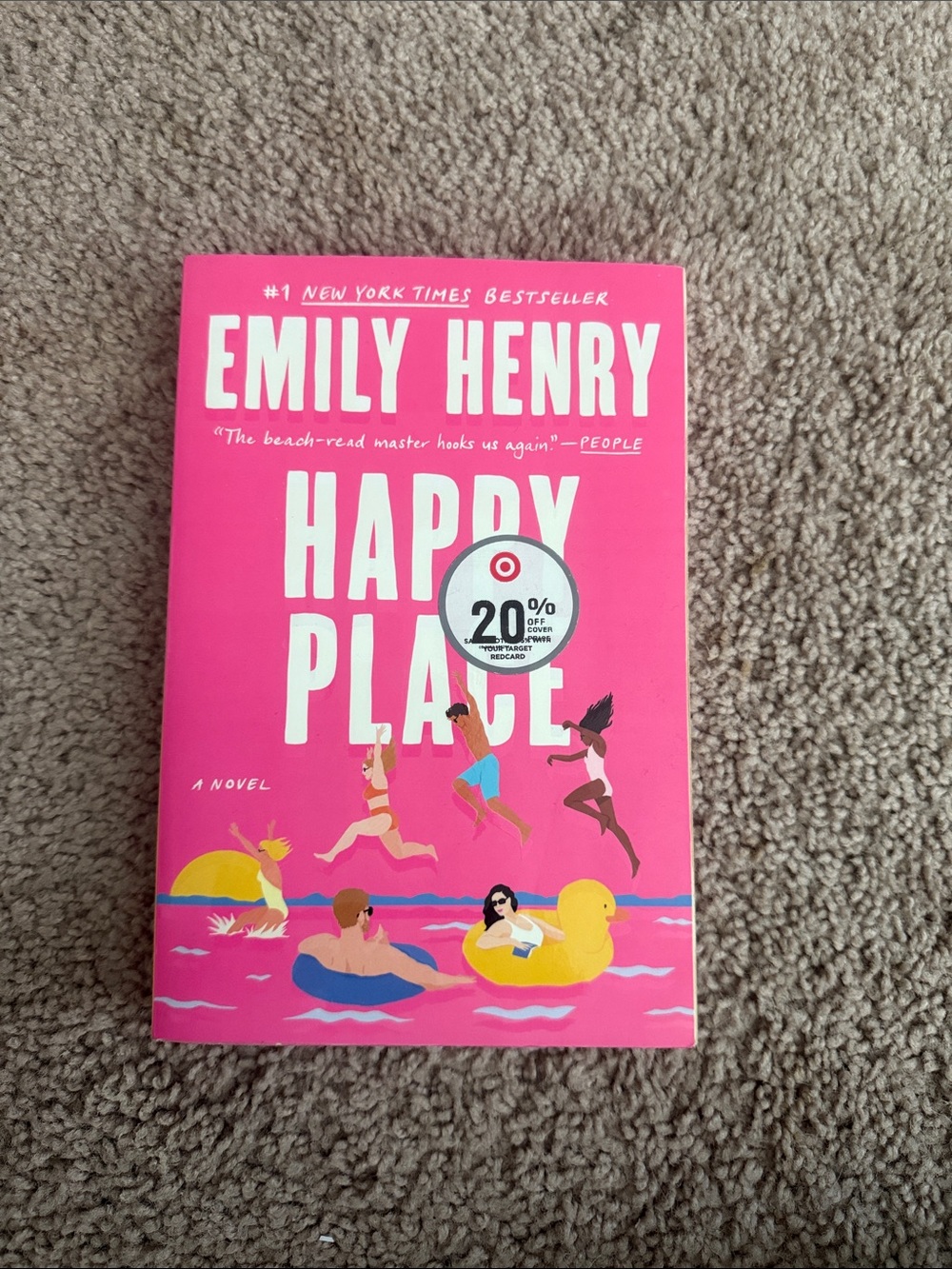 Emily Henry "Happy Place" Paperback Book - Hot Pink Cover